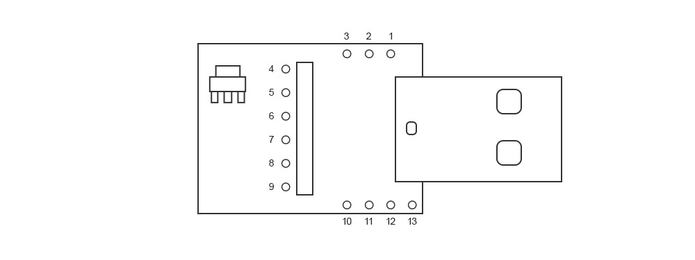 E15-USB-T2測試板-線框圖