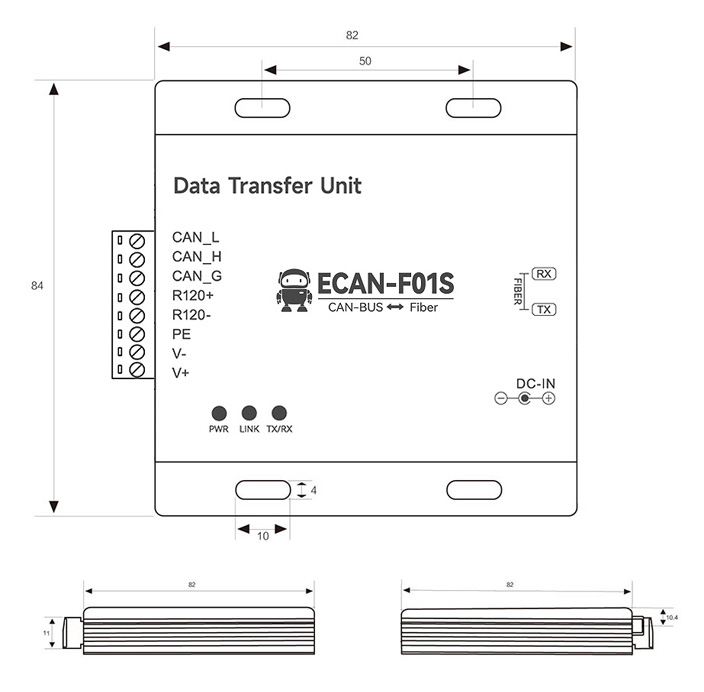 ECAN-F01S尺寸圖