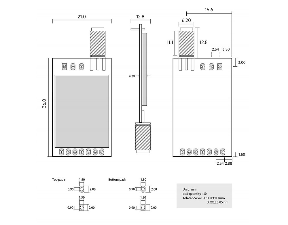 E29-400T22D無(wú)線通信模塊引腳定義