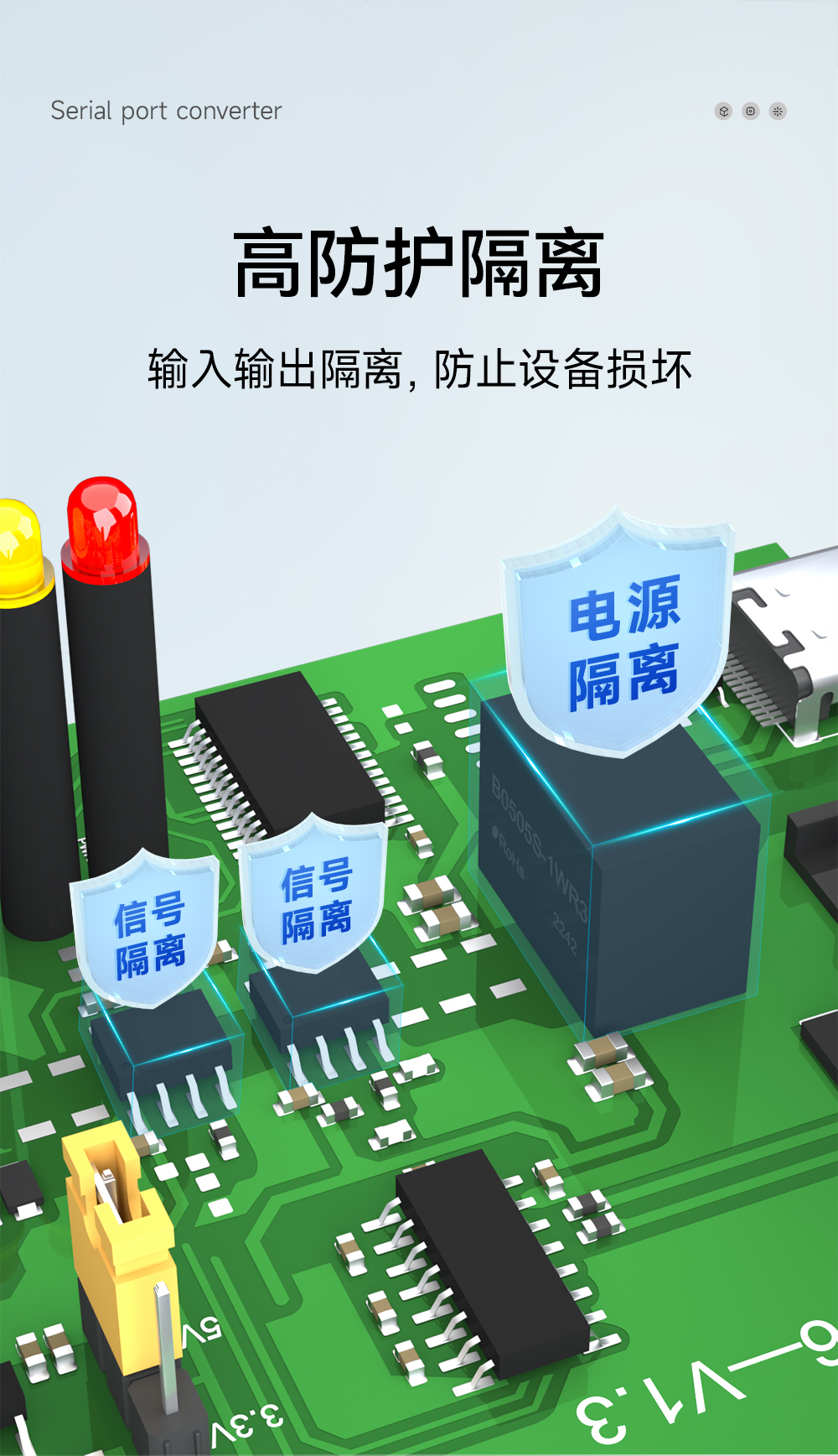 E810-U41C USB轉(zhuǎn)4路RS485串口模塊 (5)