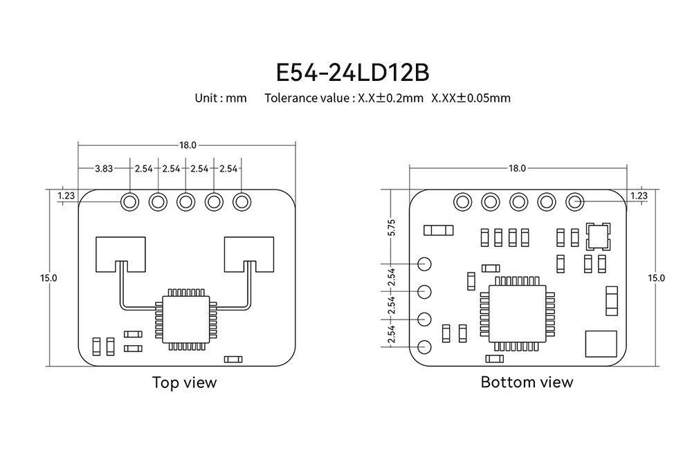 E54-24LD12B 人體微動(dòng)毫米波雷達(dá)模塊 (8)