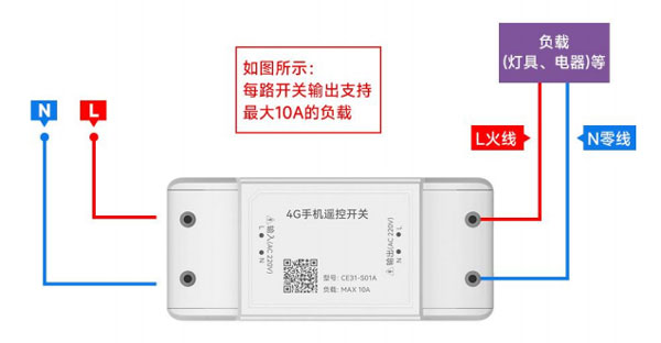 3-CE31-S01A遙控開關(guān)接線示意圖