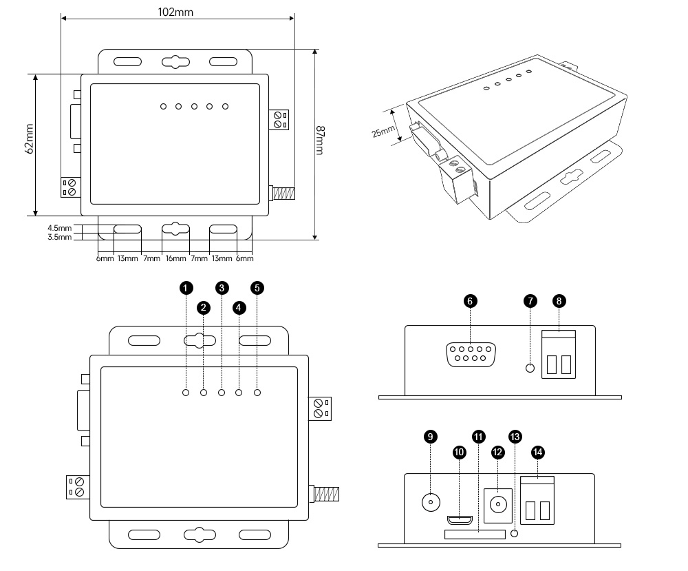 E840-DTU(EC04)引腳圖